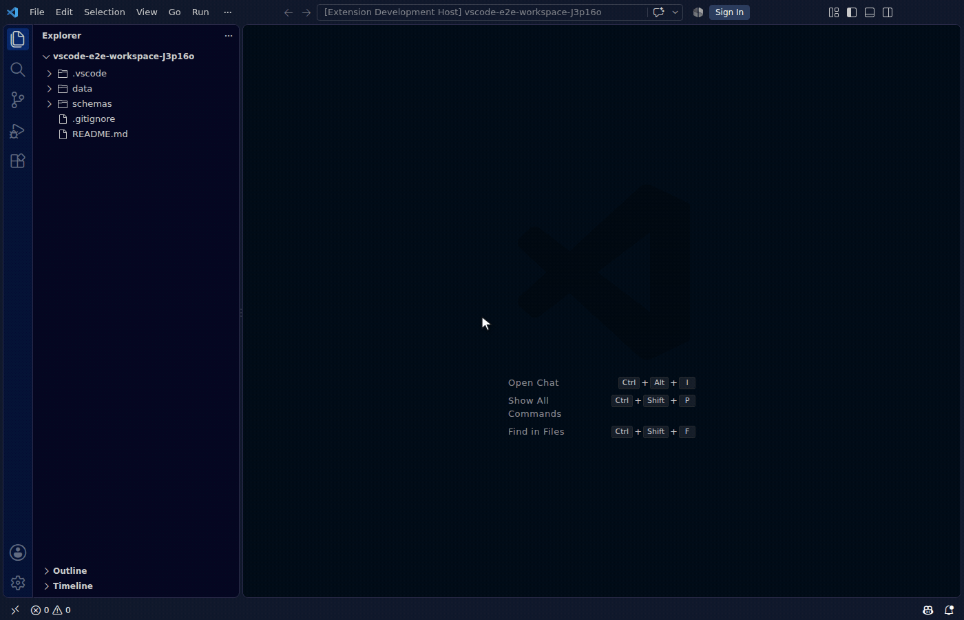 Validating a data file and seeing errors in the Problems panel